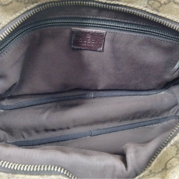 GUCCI Supreme Web Sherry Line Shoulder Crossbody Bag Purse GG PVC Leather - Picture 12 of 15